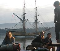 The Lady Washington with young people